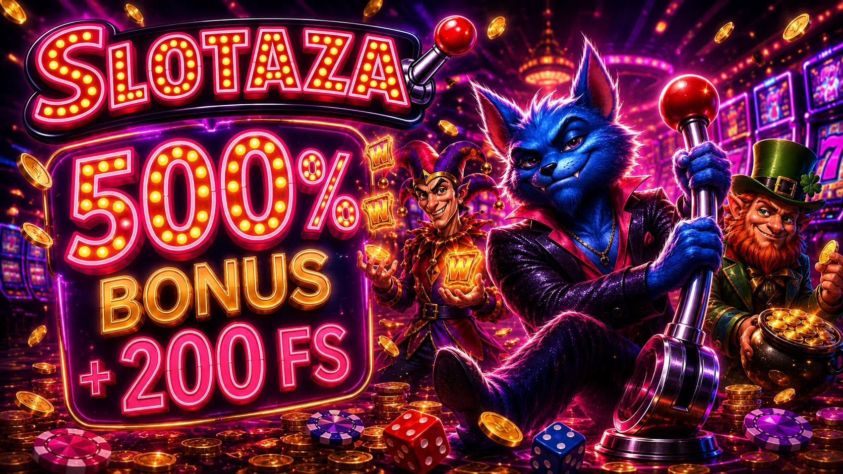 Slotaza casino — 500% de bonus + 200 tours gratuits